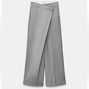 Zara Asymmetric Waist Wool Pants